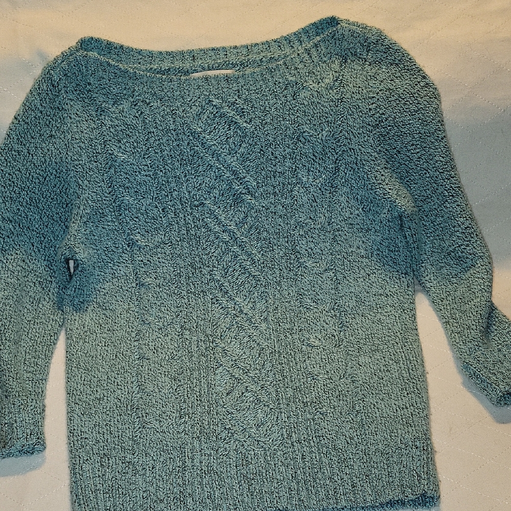 Rebecca Malone Teal Knit Sweater